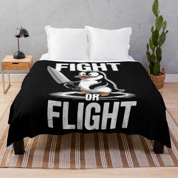 Item preview, Fight Or Flight Meme Penguin designed and sold by Redgiant87x.