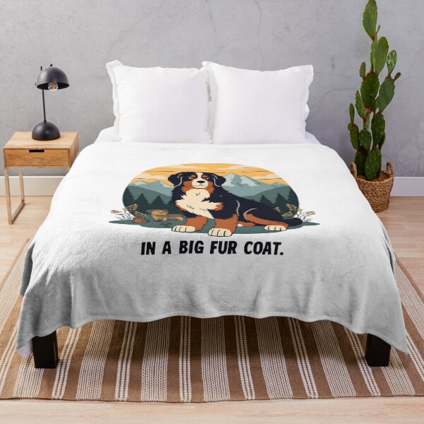 Item preview, In A Big Fur Coat Bernese Mountain Dog designed and sold by Domcreations4.