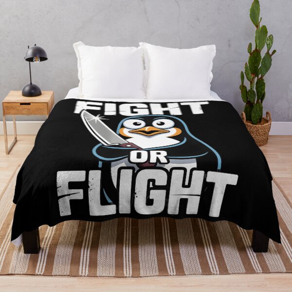 Item preview, Fight Or Flight Meme Penguin designed and sold by Redgiant87x.