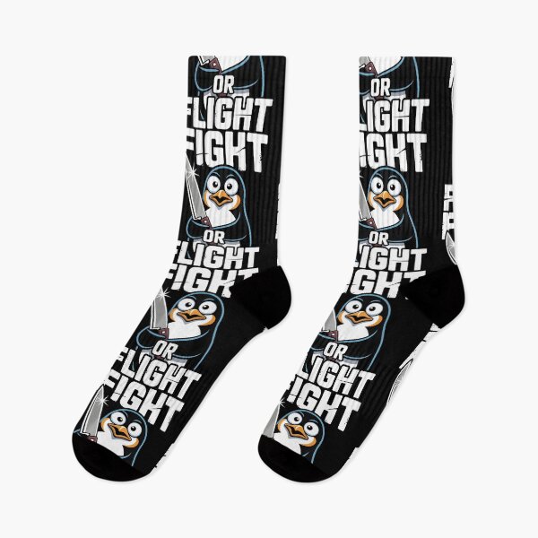 Item preview, Fight Or Flight Meme Penguin designed and sold by Redgiant87x.