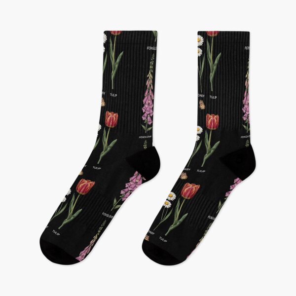 Item preview, Foxglove Daisy Tulip Vintage Botanical Flowers  designed and sold by ArtFromBeyond.