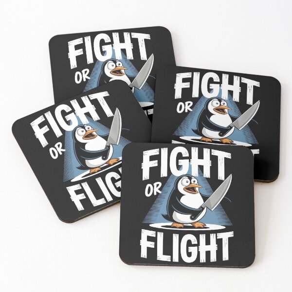 Item preview, Fight Or Flight Meme Penguin designed and sold by Redgiant87x.
