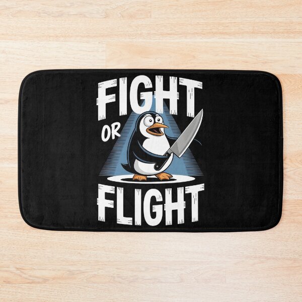 Item preview, Fight Or Flight Meme Penguin designed and sold by Redgiant87x.