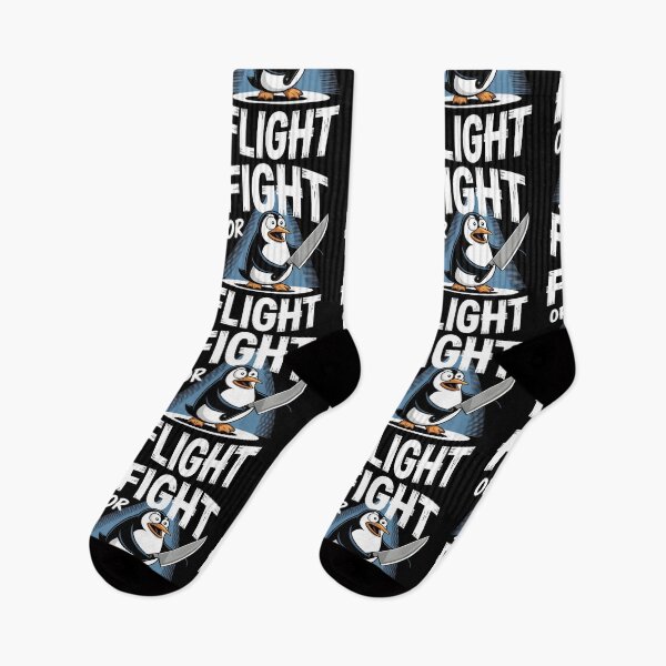 Item preview, Fight Or Flight Meme Penguin designed and sold by Redgiant87x.