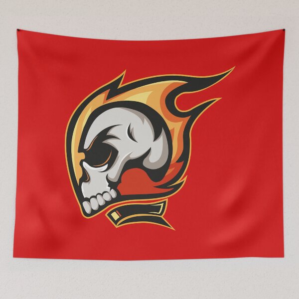 Item preview, Skull in flames designed and sold by MerlinWear.
