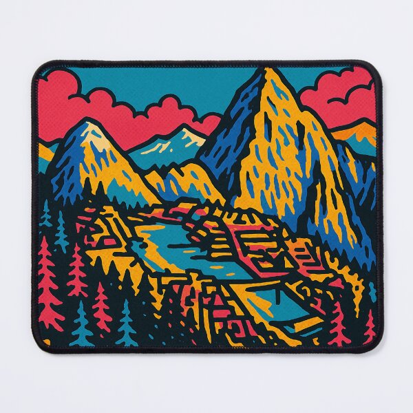 Item preview, Digital Retro Pop Art Poster of Banff | Bold Canada Nature Travel Design | Vintage-Inspired Mountain Landscape Art | Colorful National Park Wall Decor designed and sold by PaintedPixels01.