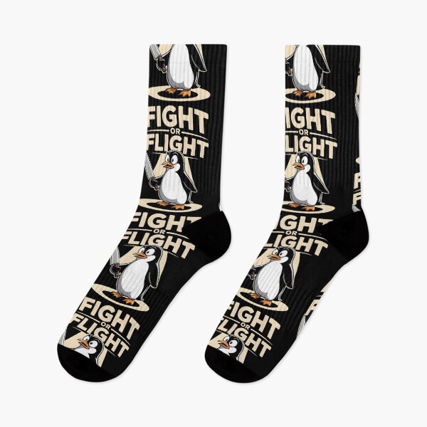 Item preview, Fight Or Flight Meme Penguin designed and sold by Redgiant87x.