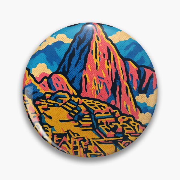 Item preview, Digital Retro Pop Art Poster of Machu Picchu | Vibrant Peru Landmark Illustration | Colorful Vintage Travel-Inspired Design | Inca Heritage Mountain Scene designed and sold by PaintedPixels01.