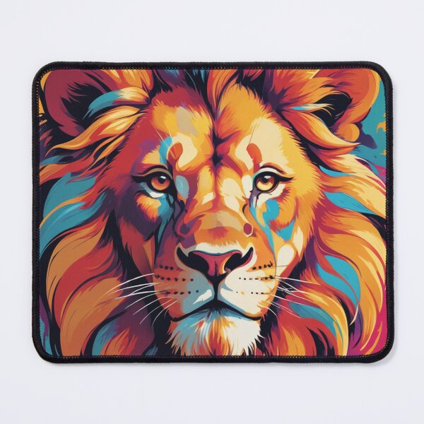 Item preview, Lion head with colored backgruond designed and sold by MerlinWear.
