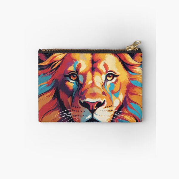 Item preview, Lion head with colored backgruond designed and sold by MerlinWear.