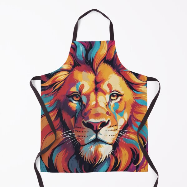 Item preview, Lion head with colored backgruond designed and sold by MerlinWear.