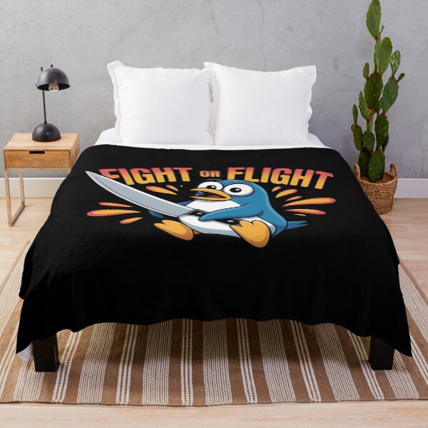 Item preview, Fight Or Flight Meme Penguin designed and sold by Redgiant87x.