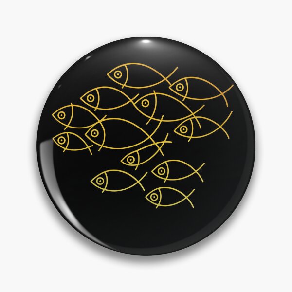 Artikelvorschau, Gelber Fischschwarm Line Art Grafik entworfen und verkauft von sbachstroem.