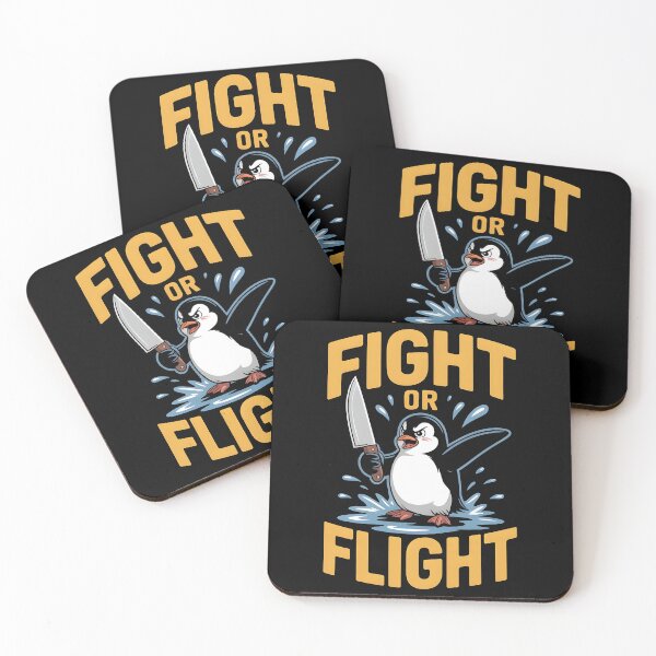 Item preview, Fight Or Flight Meme Penguin designed and sold by Redgiant87x.