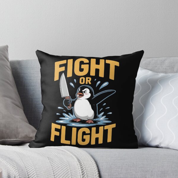 Item preview, Fight Or Flight Meme Penguin designed and sold by Redgiant87x.