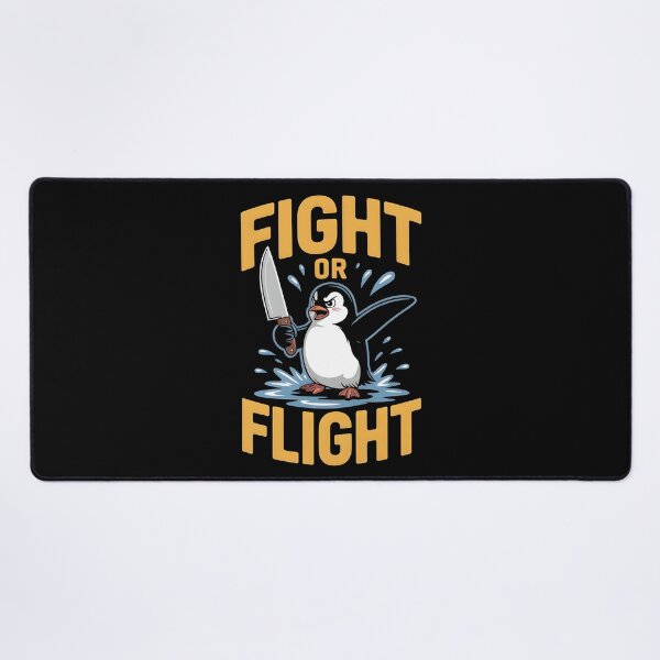 Item preview, Fight Or Flight Meme Penguin designed and sold by Redgiant87x.