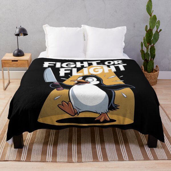 Item preview, Fight Or Flight Meme Penguin designed and sold by Redgiant87x.