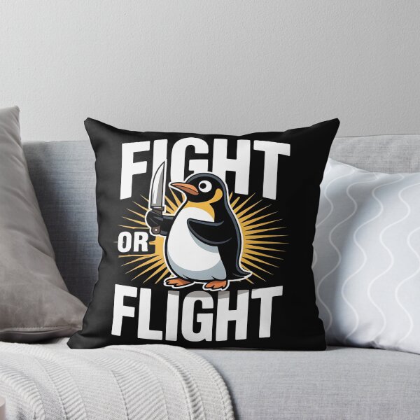 Item preview, Fight Or Flight Meme Penguin designed and sold by Redgiant87x.
