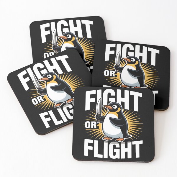 Item preview, Fight Or Flight Meme Penguin designed and sold by Redgiant87x.