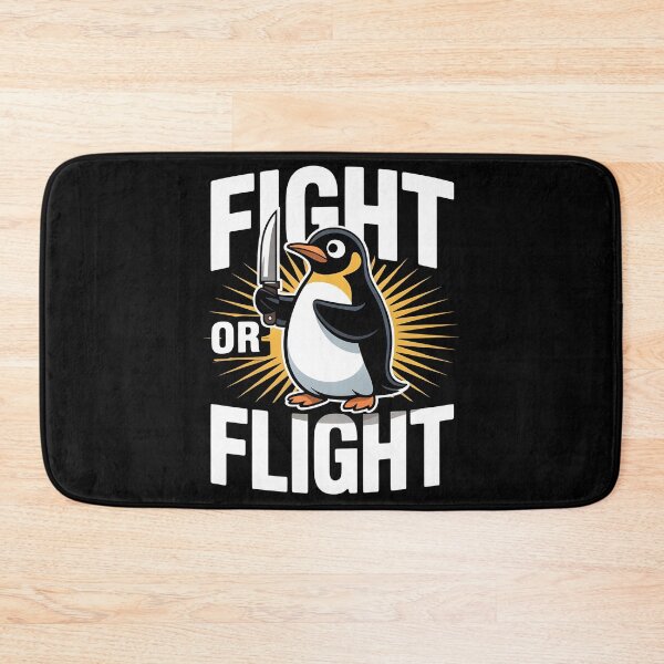 Item preview, Fight Or Flight Meme Penguin designed and sold by Redgiant87x.