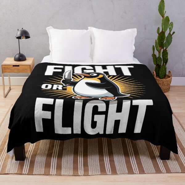 Item preview, Fight Or Flight Meme Penguin designed and sold by Redgiant87x.