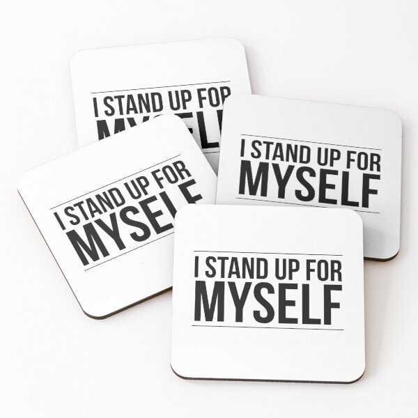 Item preview, I Stand Up for Myself – Boundaries Affirmation – Empowerment Typography Design designed and sold by Camila  Ardila.