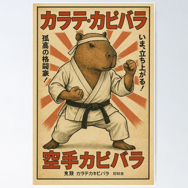 Item preview, Karate Capybara – Calm. Focused. Deadly (But Polite). designed and sold by Capybarastore_77.