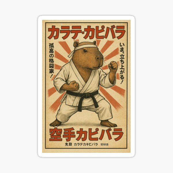 Item preview, Karate Capybara – Calm. Focused. Deadly (But Polite). designed and sold by Capybarastore_77.