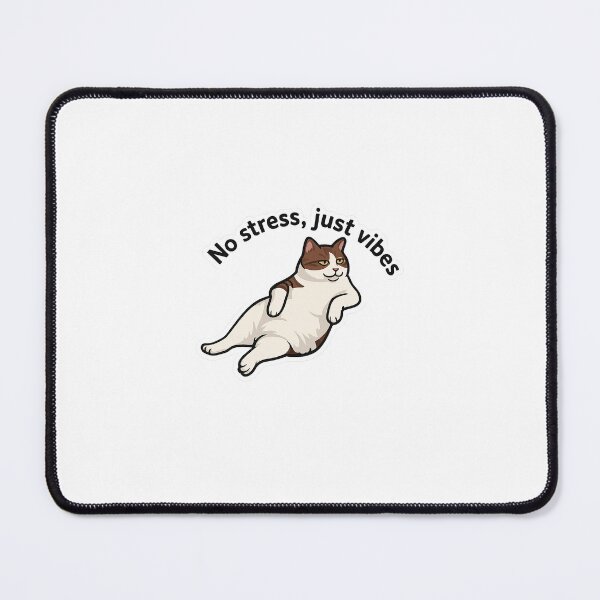 Item preview, No stress, just vibes cat. designed and sold by Bircanix.