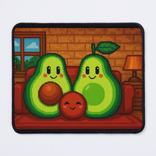 Item preview, avo family pixel art avocado family palta kawaii home designed and sold by ZerpaGiovanna.