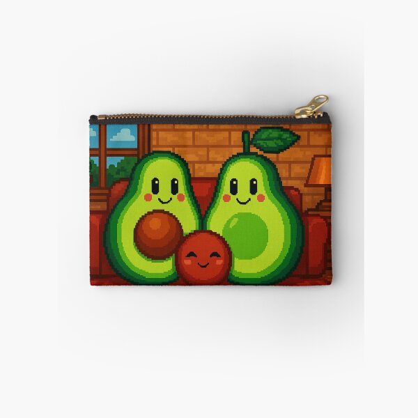 Item preview, avo family pixel art avocado family palta kawaii home designed and sold by ZerpaGiovanna.