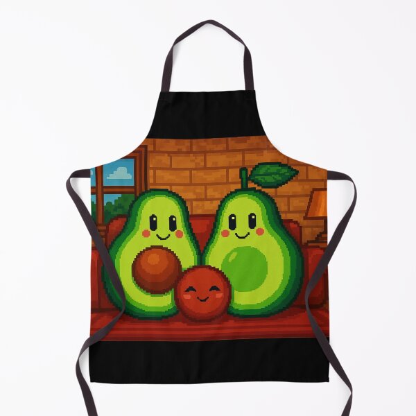 Item preview, avo family pixel art avocado family palta kawaii home designed and sold by ZerpaGiovanna.