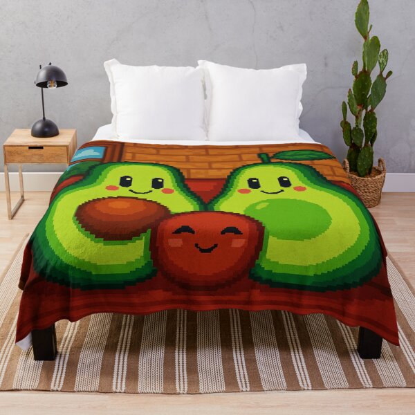 Item preview, avo family pixel art avocado family palta kawaii home designed and sold by ZerpaGiovanna.
