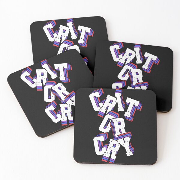 Item preview, Crit or Cry - Distressed 3-D DnD Quote designed and sold by Hobby_Nexus.