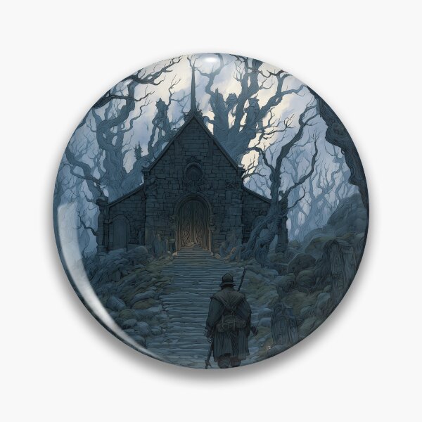 Item preview, Knight Approaching Haunted Chapel designed and sold by Design-Illusi0n.