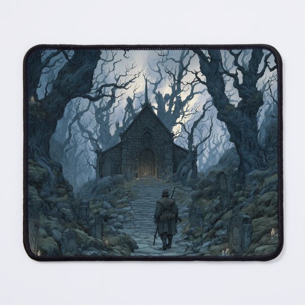 Item preview, Knight Approaching Haunted Chapel designed and sold by Design-Illusi0n.