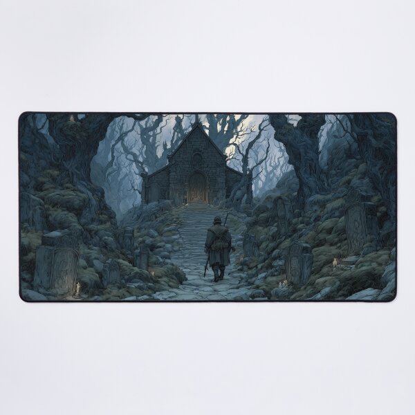 Item preview, Knight Approaching Haunted Chapel designed and sold by Design-Illusi0n.