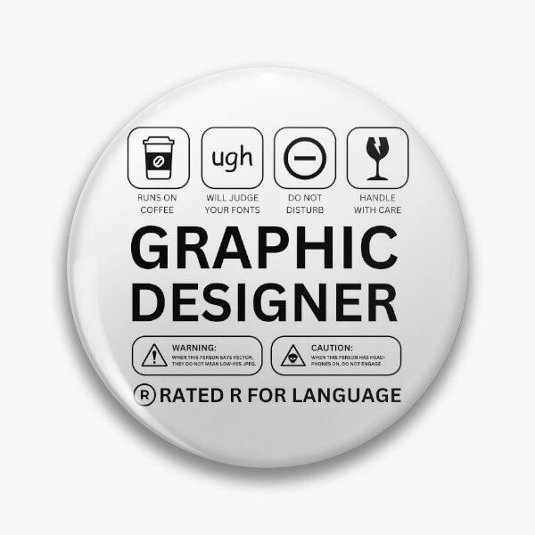 Item preview, Graphic Designer Career Warning Label designed and sold by Kay Saunders.