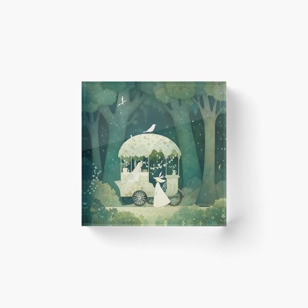 Item preview, Elegant Fairy Carriage in Enchanted Forest designed and sold by hobakmacha.