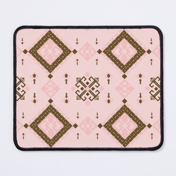 Item preview, Pink and Brown Geometric Fabric Pattern designed and sold by kasune-shop.
