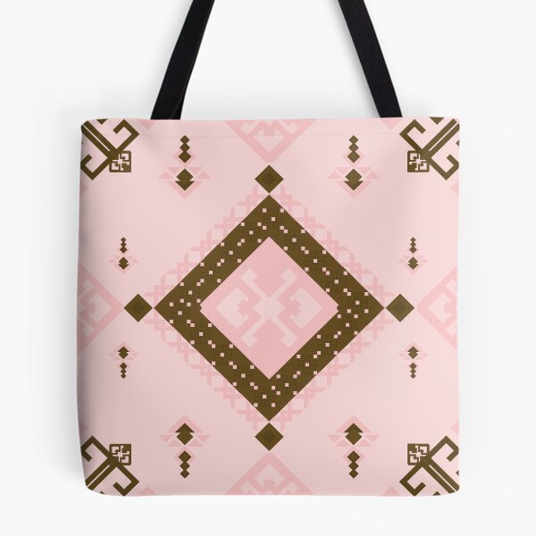 Item preview, Pink and Brown Geometric Fabric Pattern designed and sold by kasune-shop.