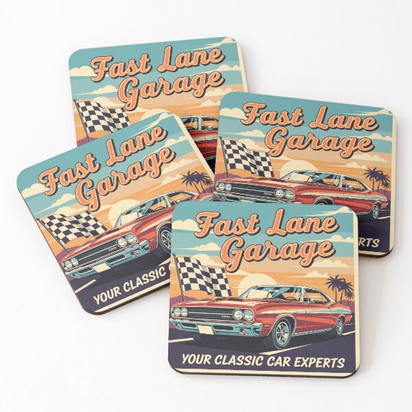 Item preview, Fast lane garage classic car designed and sold by Design your dreams.