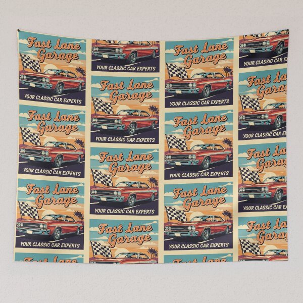 Item preview, Fast lane garage classic car designed and sold by Design your dreams.