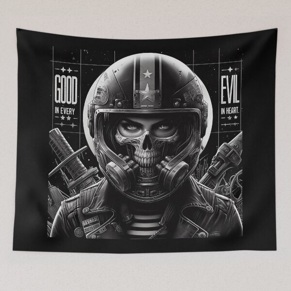 Artikelvorschau, Gothic Totenkopf Rebell Rider entworfen und verkauft von Voodoo Store Paranormal Collections.