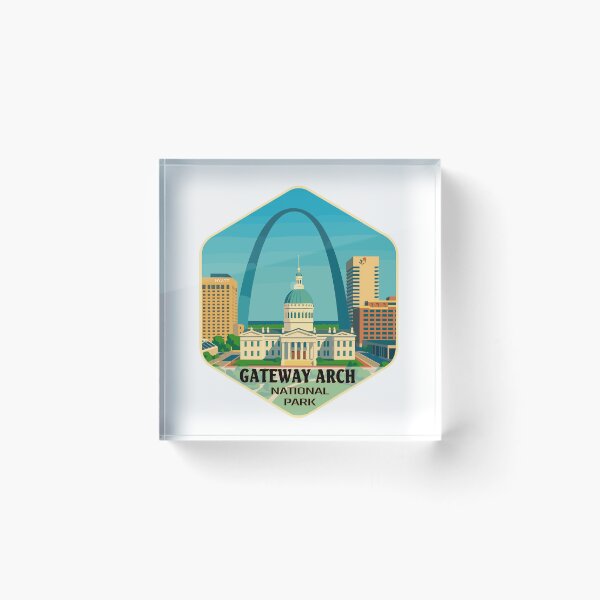 Item preview, Gateway Arch National Park Retro Sticker designed and sold by Ismeal Von.