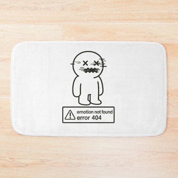 Item preview, Emotion Not Found – Error 404 Cute Glitch designed and sold by Doostod.
