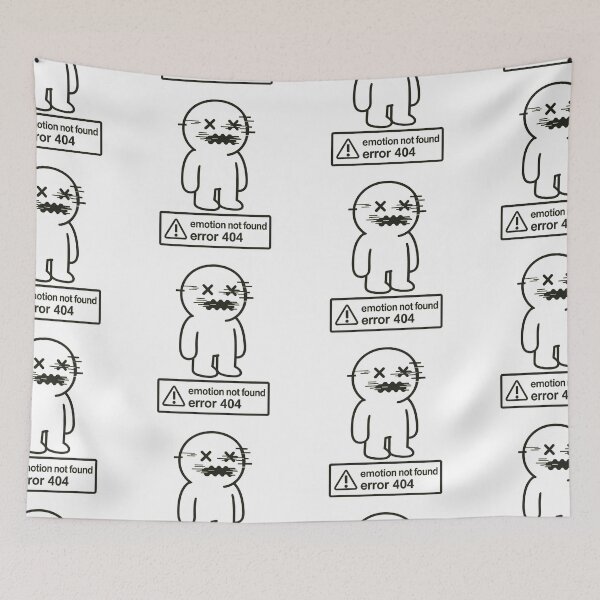 Item preview, Emotion Not Found – Error 404 Cute Glitch designed and sold by Doostod.