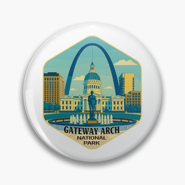 Item preview, Gateway Arch National Park Retro Sticker designed and sold by Ismeal Von.