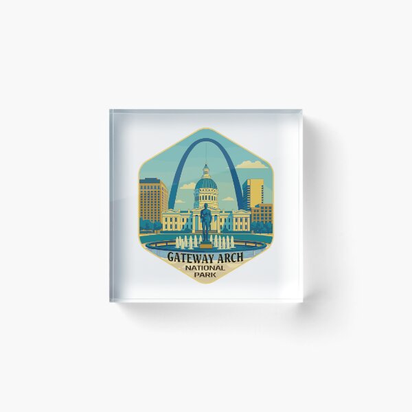 Item preview, Gateway Arch National Park Retro Sticker designed and sold by Ismeal Von.