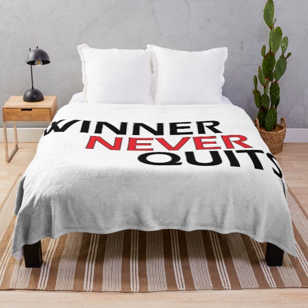 Item preview, winner never quits designed and sold by Positive Mindzet!.